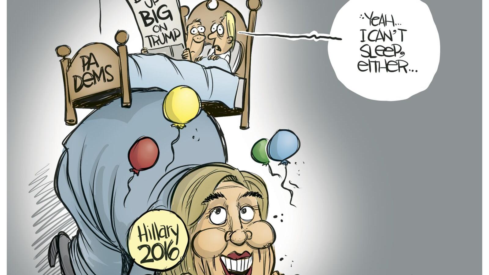 Up in the polls